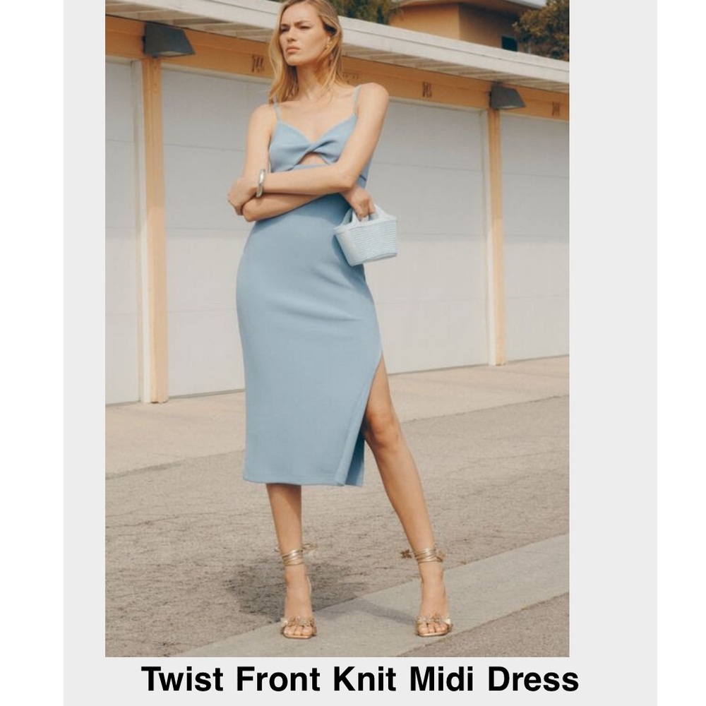 Dynamite Sky Blue Midi Dress